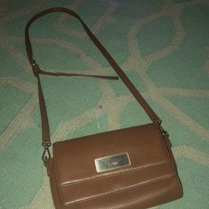 Brown leather DKNY purse